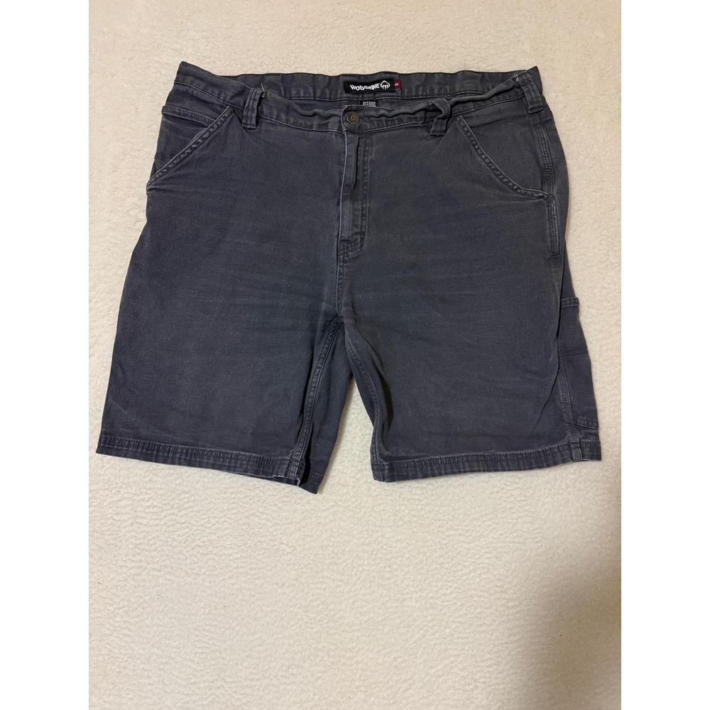 Wolverine Mens 42 Gray Cargo Canvas Shorts 9" Inseam Work Utility Workwear